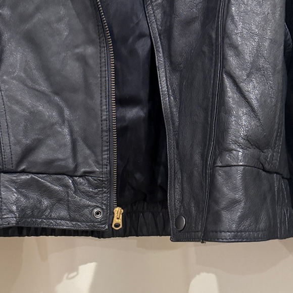 RML Genuine Leather Vintage Motorcycle Jacket with zipper flaw size M - Picture 6 of 13